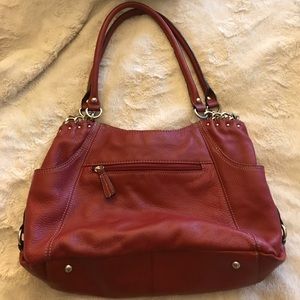 Tignanello purse with silver chain detail